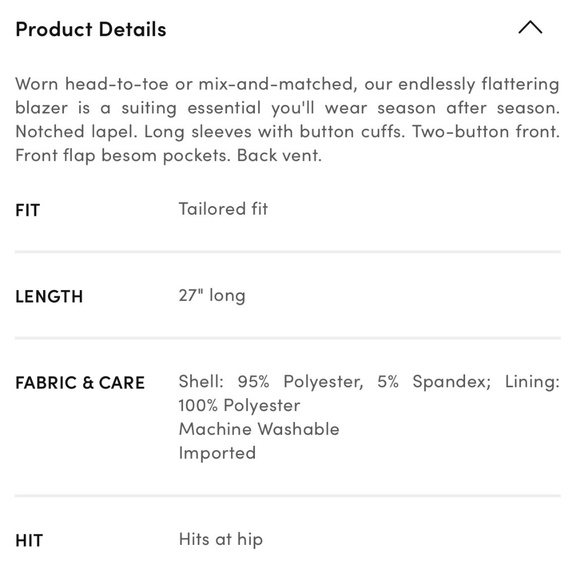 NWT Ann Taylor “The two button blazer” - Picture 7 of 7